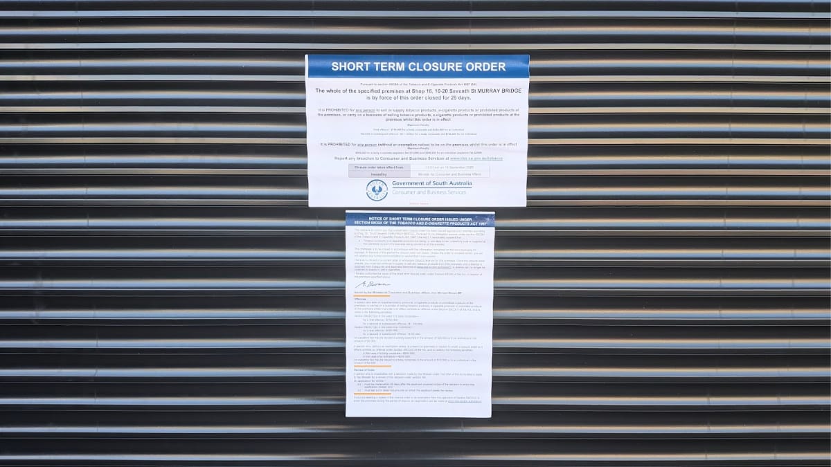 SOUTH AUSTRALIA | Three Arrested as Raids Hit Alleged Illicit Tobacco Network